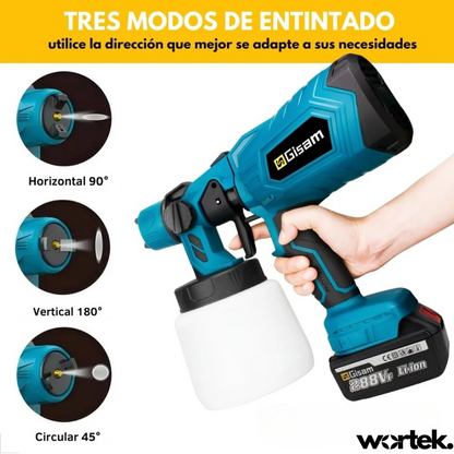 Pistola Pulverizadora Inalámbrica Profesional + 2 Baterías de Regalo